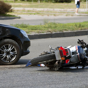After the accident, the motorcycle fell on the road - Law Offices of David A. Kaufman, APC.